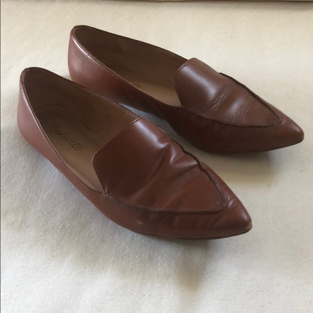Madewell Leather Pointed-toe Flats